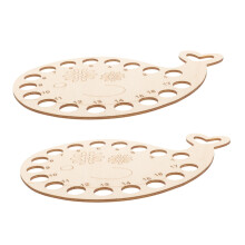 TEHAUX 2pcs Wooden Embroidery Thread Organizer for Cross Stitch Floss Holder, Tangle Storage
