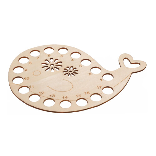 Embroidery Thread Organizer Wooden Whale Shaped Floss Holder Tangle Compact Craft Tool