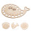 Embroidery Thread Organizer Wooden Whale Shaped Floss Holder Tangle Compact Craft Tool 4