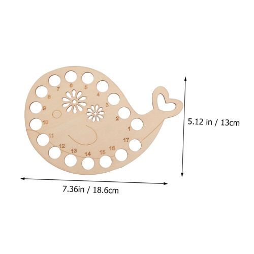 Embroidery Thread Organizer Wooden Whale Shaped Floss Holder Tangle Compact Craft Tool 1