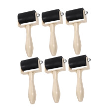 6pcs Printmaking Rollers Set – Rubber Brayer for Ink Painting, Stamping, Embossing and Crafts