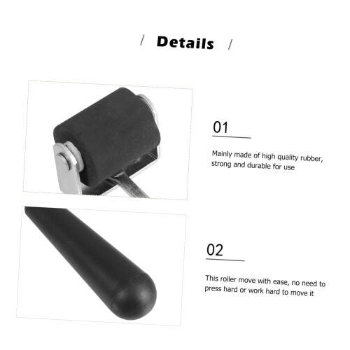 Large Black Rubber Brayer Ink Roller for Printmaking and Crafting, Smooth Ink Coverage, Easy Clean 2