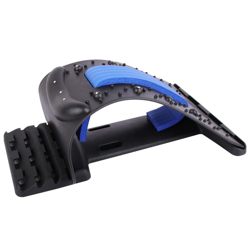 Adjustable Back Stretcher with 88 Acupoint Massage and Lumbar Support for Pain Relief