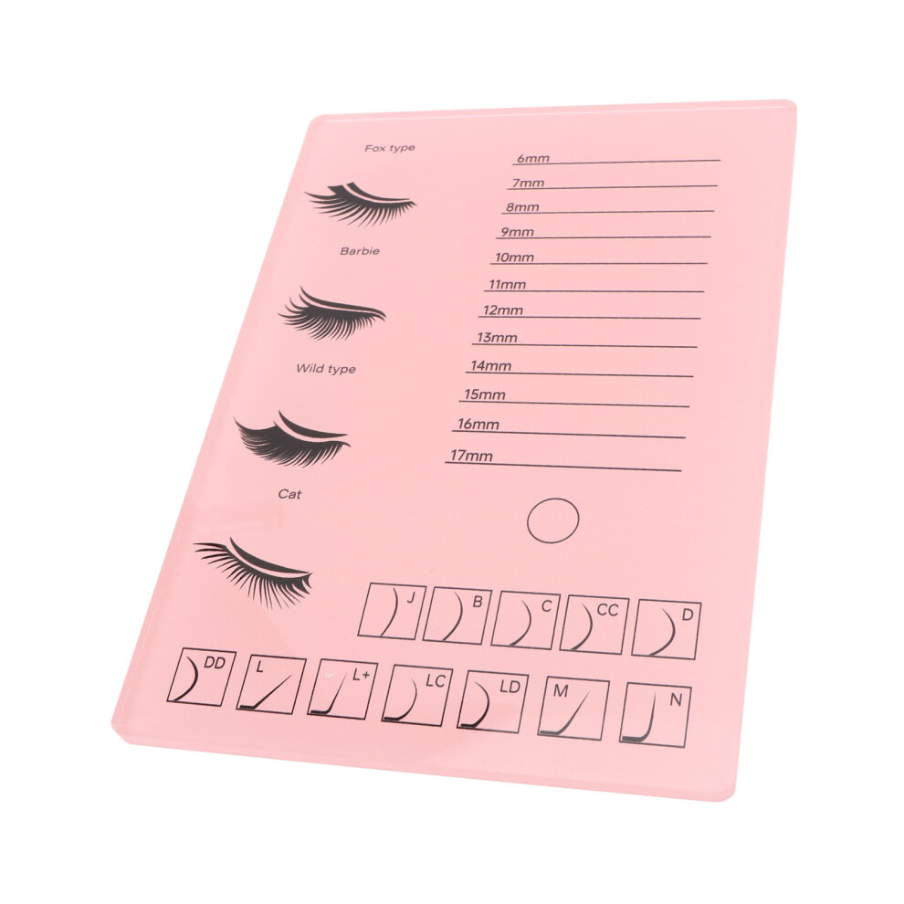 Pink 2 In 1 Eyelash Extension Tray Acrylic 21X15cm For Lash Artists