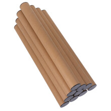 10 Pcs Kraft Mailing Tubes with Secure End Caps, Durable Cardboard Poster Storage Tubes 40x4cm for Artwork and Documents