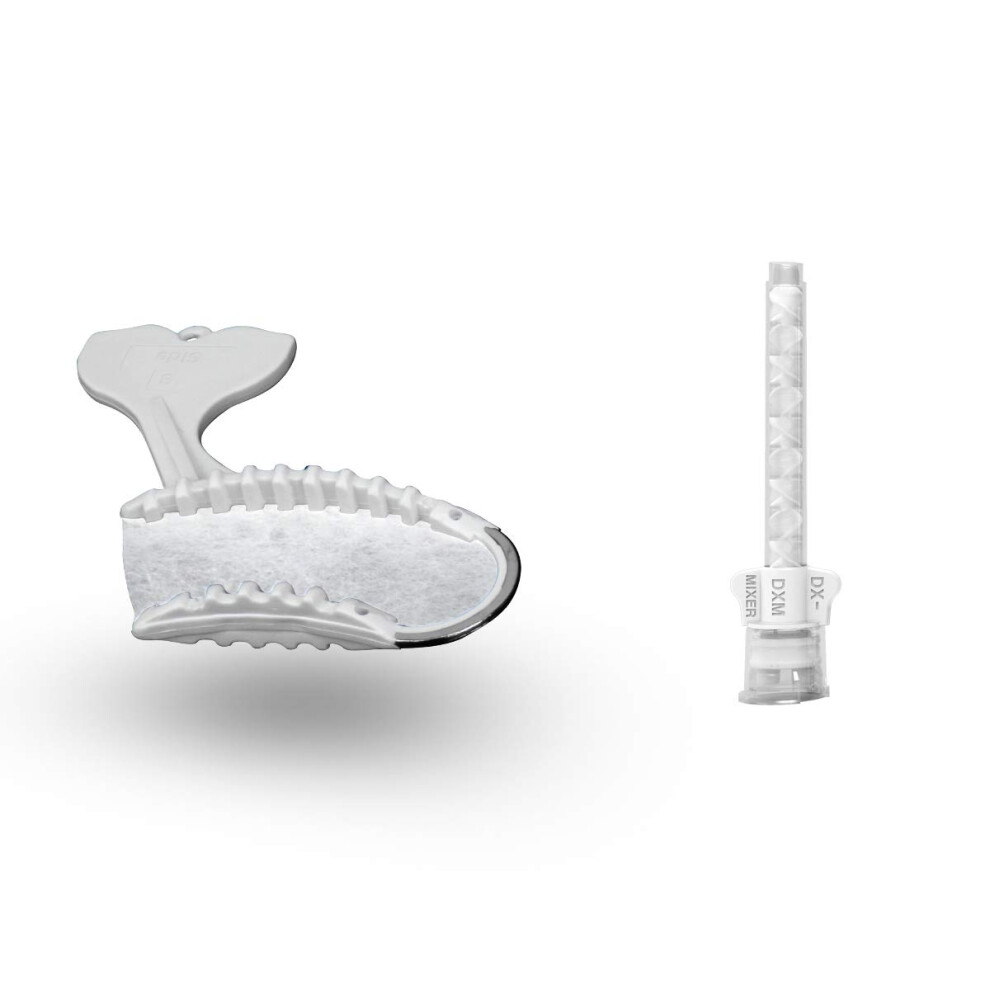 35 Disposable Dental Impression Bite Trays Posterior Side with 48 Heavy Body Mixing Tips
