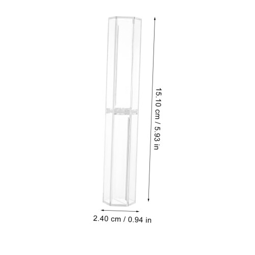 10pcs Hexagonal Pen Display Case Clear Acrylic Pen Storage Box for Desk and Collection 1