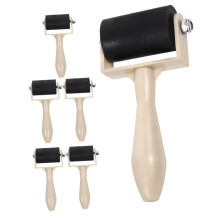 6pcs Printmaking Roller Set for Art Projects, Smooth Brayer Roller for Stamping and Painting