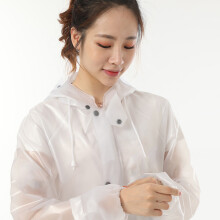 Waterproof Split Rain Suit for Men & Women, Breathable PVC, White L