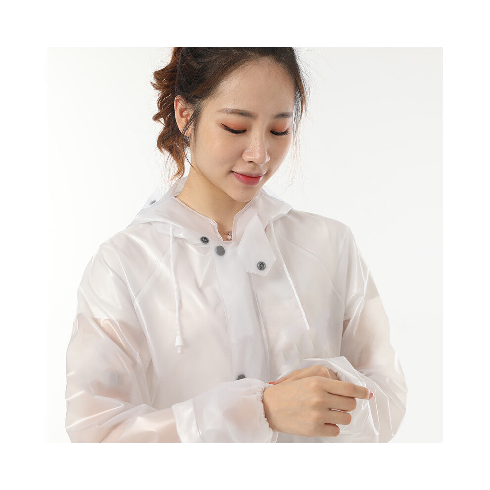 Waterproof Split Rain Suit For Men & Women, Breathable Pvc, L White 4131390158470