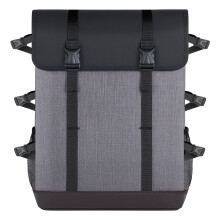 Large Art Portfolio Bag Backpack with Secure Tube Holders and Organized Tool Compartment, Grey