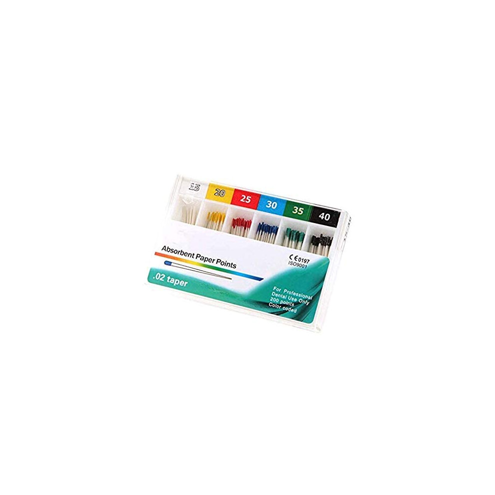 400 Pcs Dental Absorbent Paper Points Mixed ISO Sizes 1540 for Root Canal Endodontic Treatment