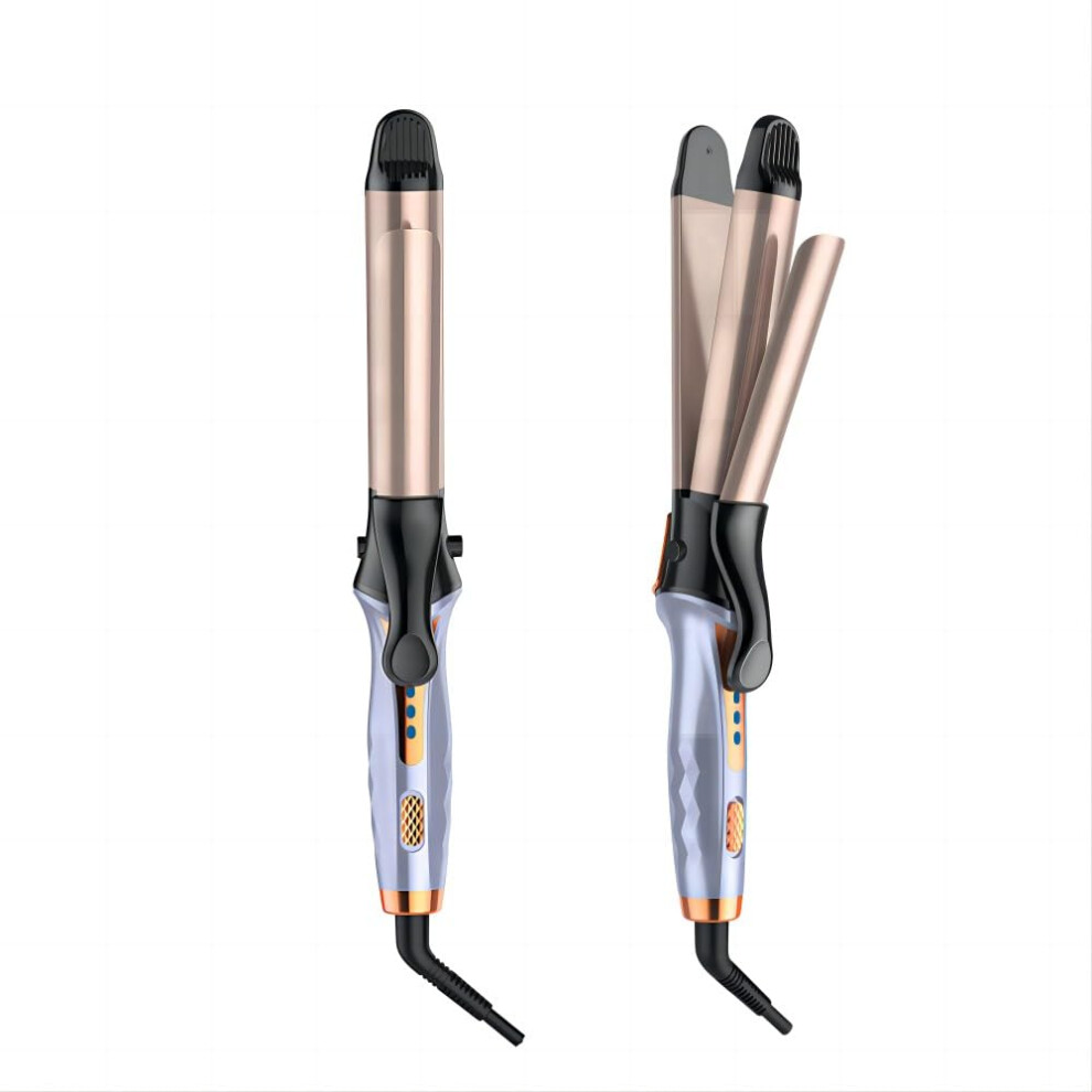 2in1 Hair Straightener and Curling Iron, 1.25 Inch Ceramic Ionic, Adjustable Heat, Dual Voltage