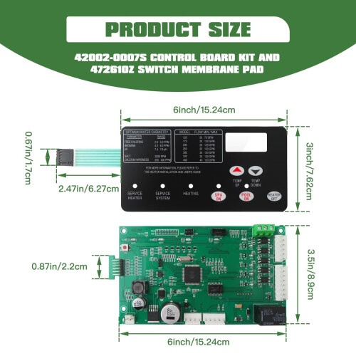 Pool Heater Control Board 420020007S Kit for StaRite MaxETherm SR333HD SR400HD SR200NA 1