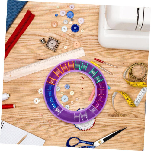 Sewing Bobbin Case Organizer with Clear EasyLoad Layout and Secure Locking Lid for Embroidery Threads 2