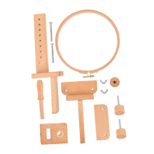 360 Rotating Wooden Embroidery Stand, Adjustable Cross Stitch Frame for DIY Crafts
