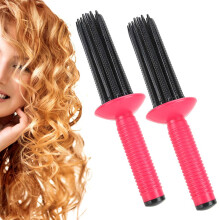 Hair Curler Comb with 17 Teeth for Easy Root Lift and Smooth Curls, Travel Hair Styling Tool