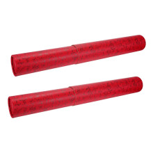 2pcs Scroll Storage Tube Set Red Calligraphy Poster Box with Elegant Pattern Design and Artwork Protection