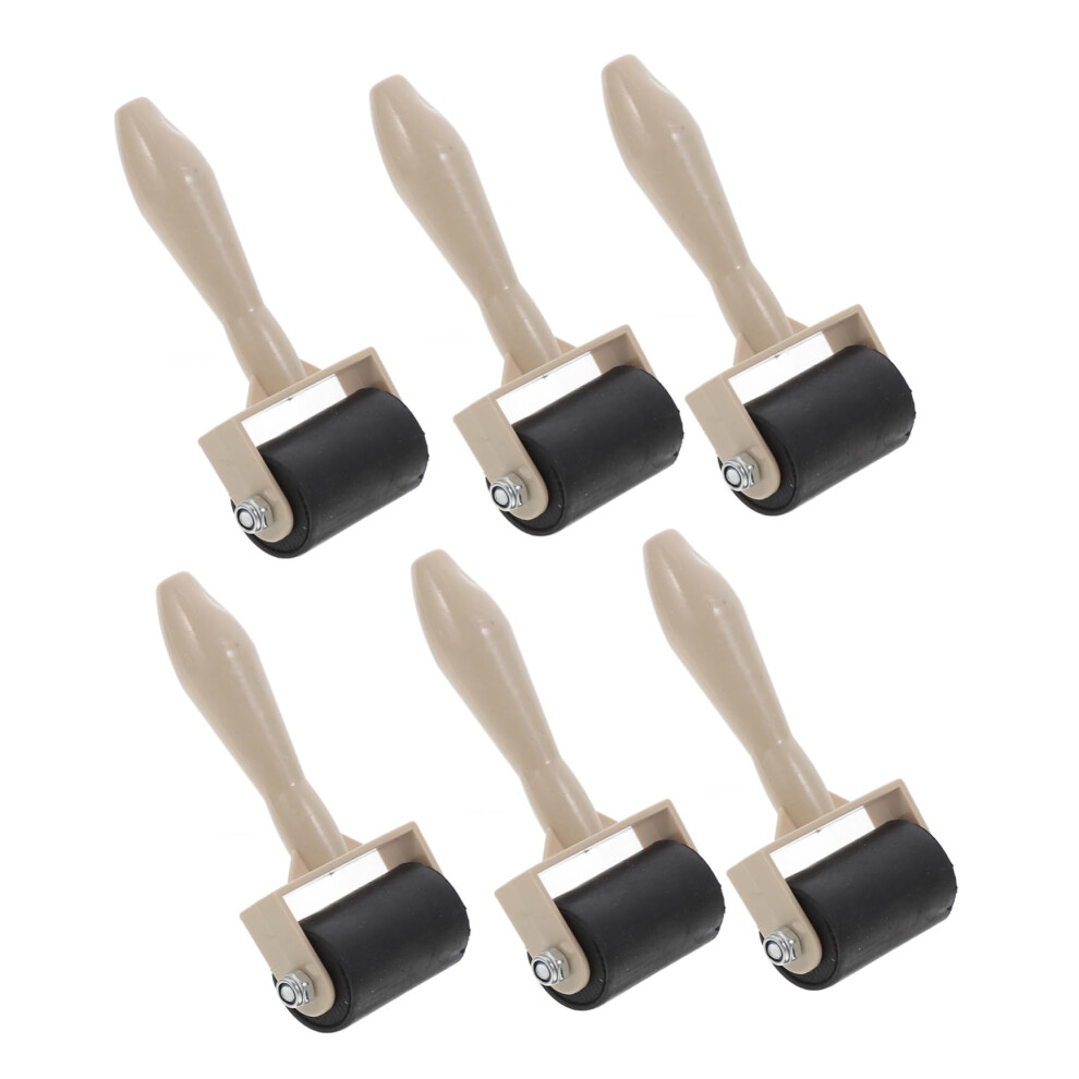 6Pcs Printmaking Roller Set With Ergonomic Grip For Smooth Ink Application And Art Projects 9044945581935