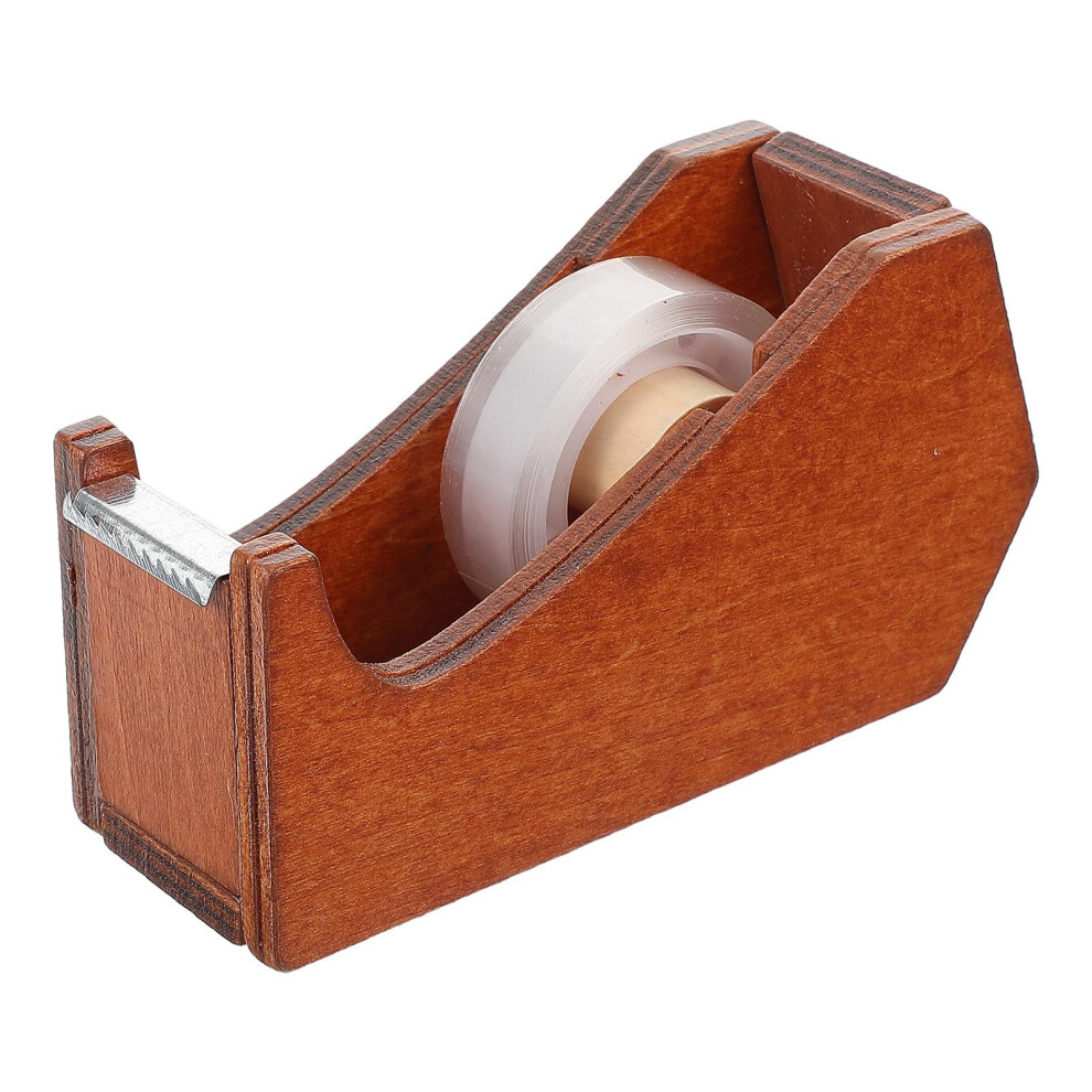 Wooden Whaleshaped Desktop Tape Dispenser With Cutter For Office And Craft Organization 9113335850811
