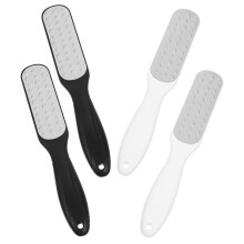4Pcs DualSided Foot File Pedicure Foot Scrubber with Ergonomic Handle Stainless Steel Rasp for Callus Removal and Smooth Skin