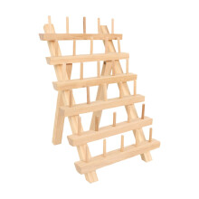 Wooden Thread Spool Holder Organizer with Foldable Legs, 30 Spool Capacity for Sewing and Quilting