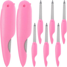 8pcs Nail File Set Foldable Metal DoubleSided Emery Boards for Manicure Pedicure Salon Home