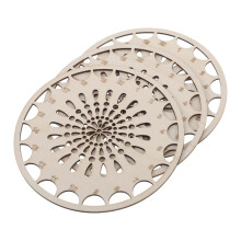 3pcs Wood Thread Organizer Set, Natural Wooden Embroidery Floss Holder Tray for Tangle Storage