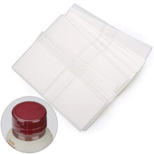 66x25mm Clear Shrink Bands 500pcs Tamper Evident Bottle Seals Perforated Fits 1.251.5in Caps