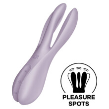 SATISFYER - THREESOME 2 VIBRATOR BLACK lila