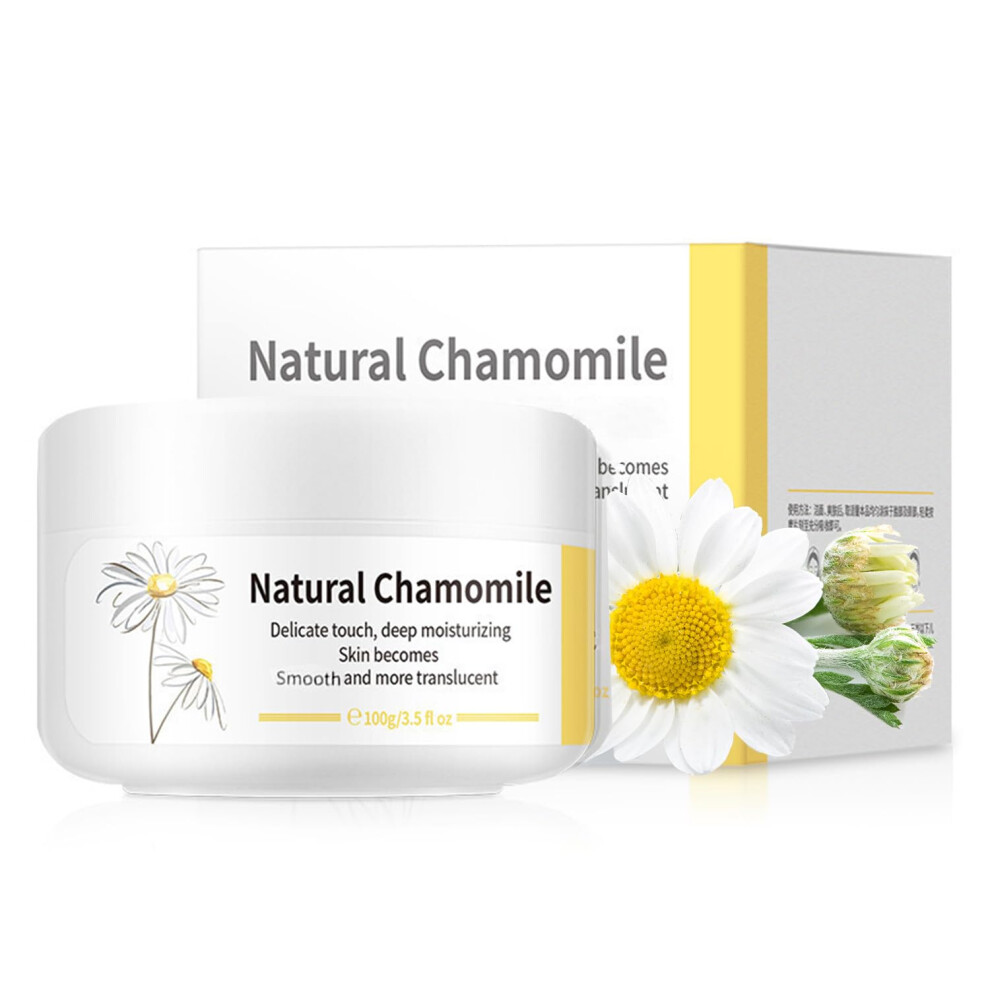Chamomile Face Cream for Sensitive Skin, Deep Hydration and Soothing Relief, NonGreasy 3.5oz
