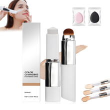 Korean Color Changing Foundation Stick with Brush, Dual Ended 3in1 Coverage for All Skin Types