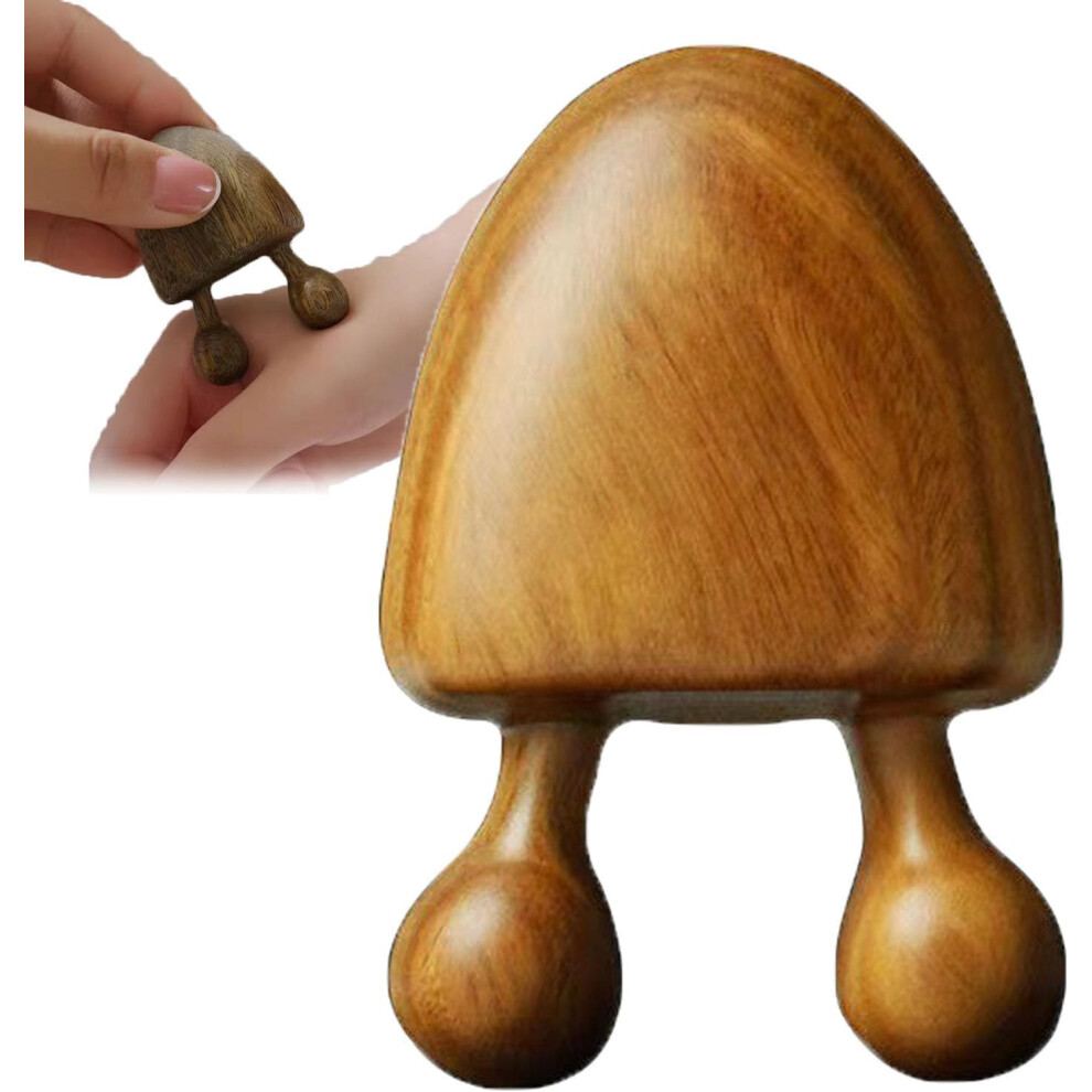Sandalwood Face Massager Wooden Gua Sha Tool for Face Eyes Nose Scalp with Calming Aroma