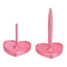 Heart Shape Rotating Yarn Holder Stand with Smooth Tangle Feed for Knitting and Crochet Pink