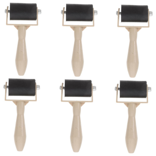 6pcs Printmaking Brayer Set Ergonomic Ink Roller with Comfortable Grip for Art and Craft Projects