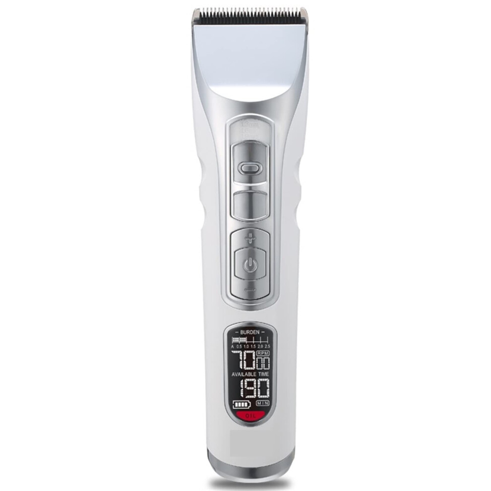 Professional Rechargeable Hair Clipper with Ceramic Blade, Low Noise Beard Trimmer for Men
