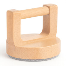 4 Inch Bamboo Block Printing Baren with Ergonomic Grip and Felt Base for Woodblock Printmaking