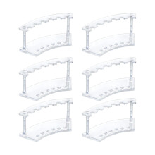 Acrylic Pen Display Stand with 6 Slots Transparent Brush Holder for Countertop and Makeup Organizing