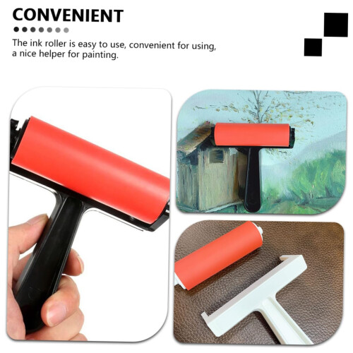 Small Brayer Printmaking Roller Set for Even Ink Coverage, Ergonomic Grip, MultiCraft Use 1