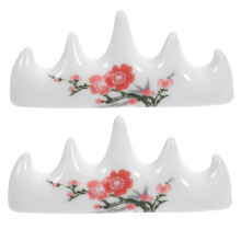 Ceramic Brush Rest Set Protects Bristles and Organizes Brushes for Chinese Calligraphy and Painting