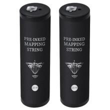 PreInked Eyebrow Mapping String with BuiltIn Cutter, 2 Bottles Black Ink Thread for Microblading