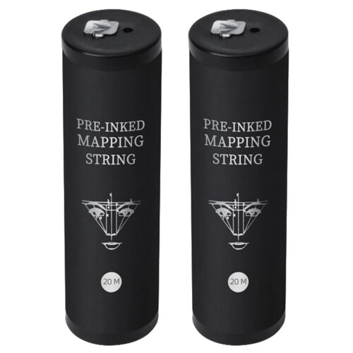 PreInked Eyebrow Mapping String with BuiltIn Cutter, 2 Bottles Black Ink Thread for Microblading