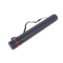 Poster Tube with Adjustable Telescoping Length for Artwork and Documents, ImpactResistant Black