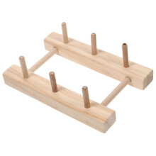 Wooden Thread Spool Holder Rack for Sewing and Embroidery Wall Mounted Organizer Storage