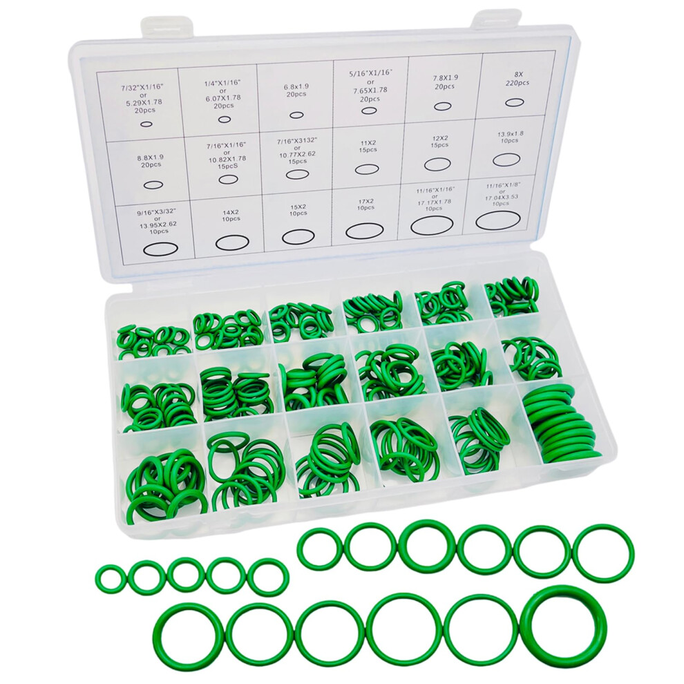 270 Pieces Ac O Ring Kit, Automotive Air Conditioning Seal Gasket Set, Nbr Rubber, Multisize 9092120600858