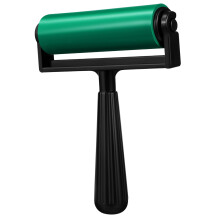 Printmaking Brayer Rubber Roller for Crafts Green Tool with Even Ink Coverage Durable Comfort Handle