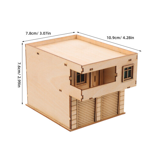 Miniature En Bois Kaki DIY Architectural Réaliste 1