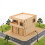 Miniature En Bois Kaki DIY Architectural Réaliste 5