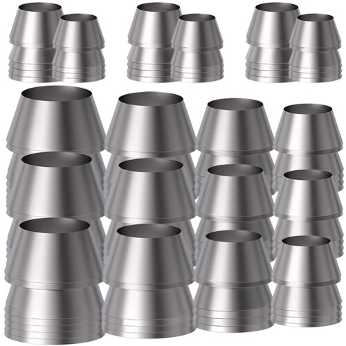 54Pcs Handle Wedges Silver Metal Taper Wedges for Tools