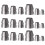 54Pcs Handle Wedges Silver Metal Taper Wedges for Tools 9